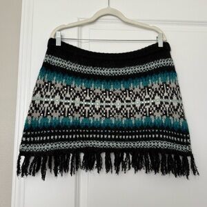 INC Silk+Angora Rabbit+Wool Vintage Womens Winter Knit Sequin Skirt | Medium